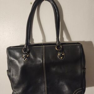 Coach Black Leather Shoulder Bag
